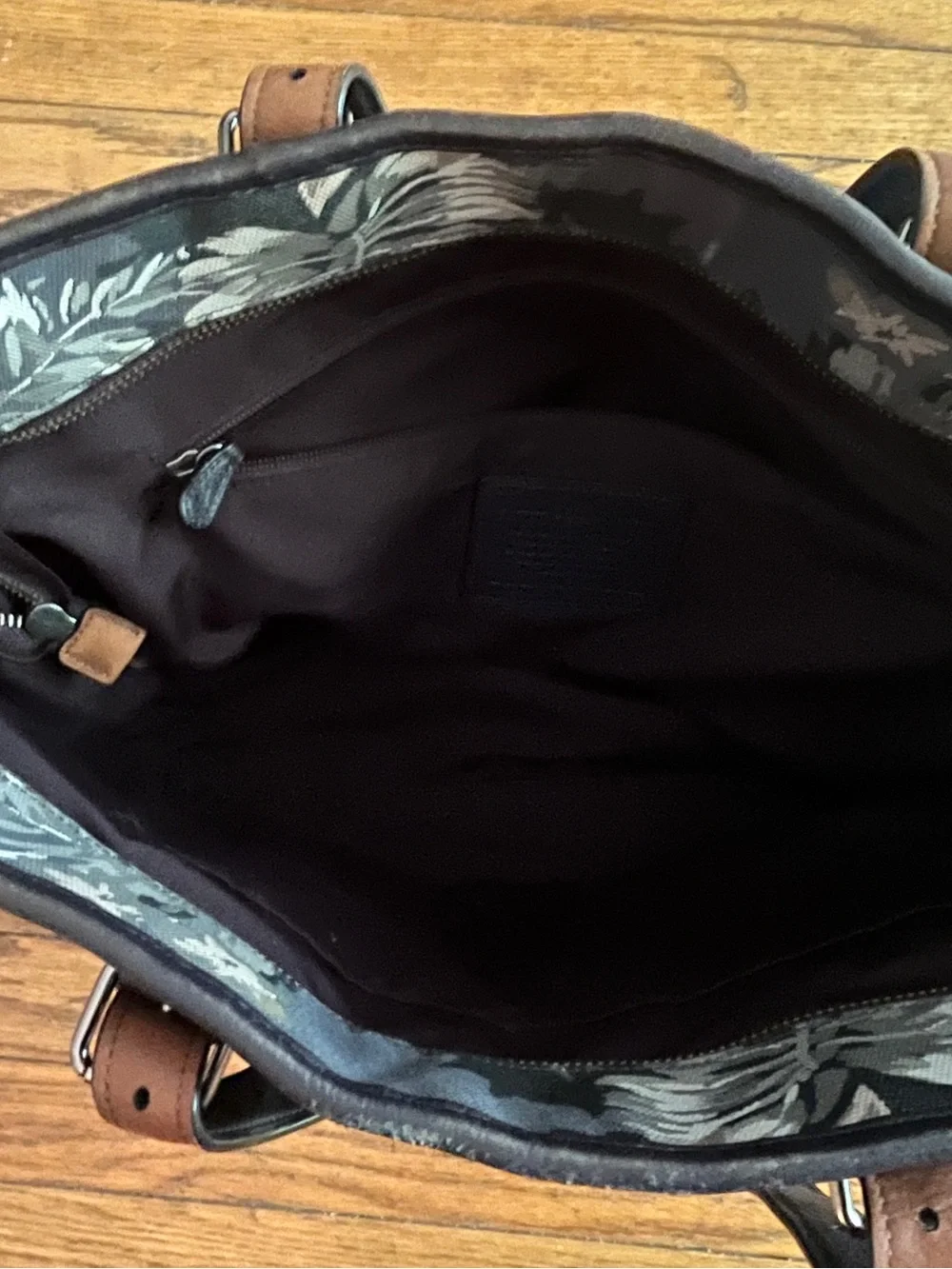 Coach leather and canvas tote